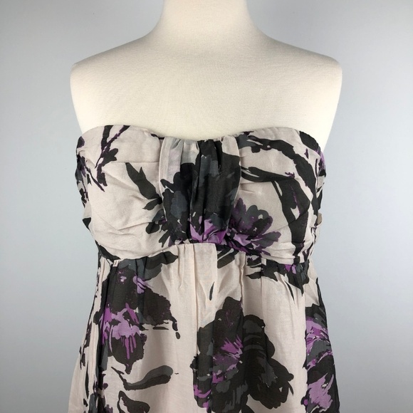 The Limited Strapless Floral Dress Size 10 - Picture 3 of 6